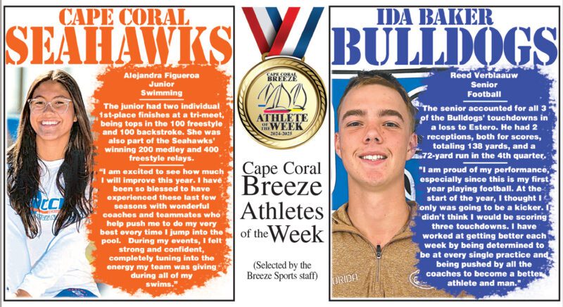 Athletes of the Week | Sept. 20 | Alejandra Figueroa and Reed Verblaauw